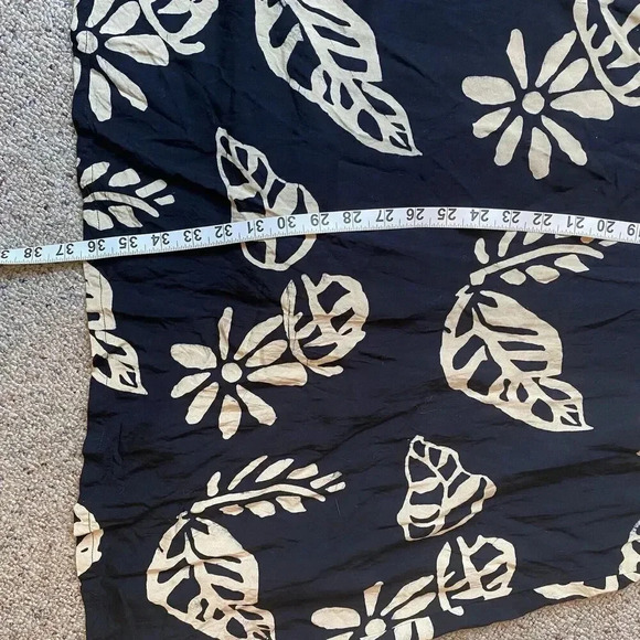 Club west midi Sun dress Women’s 14/16 Black Abstract Floral Sleeveless Comfort - Picture 3 of 7